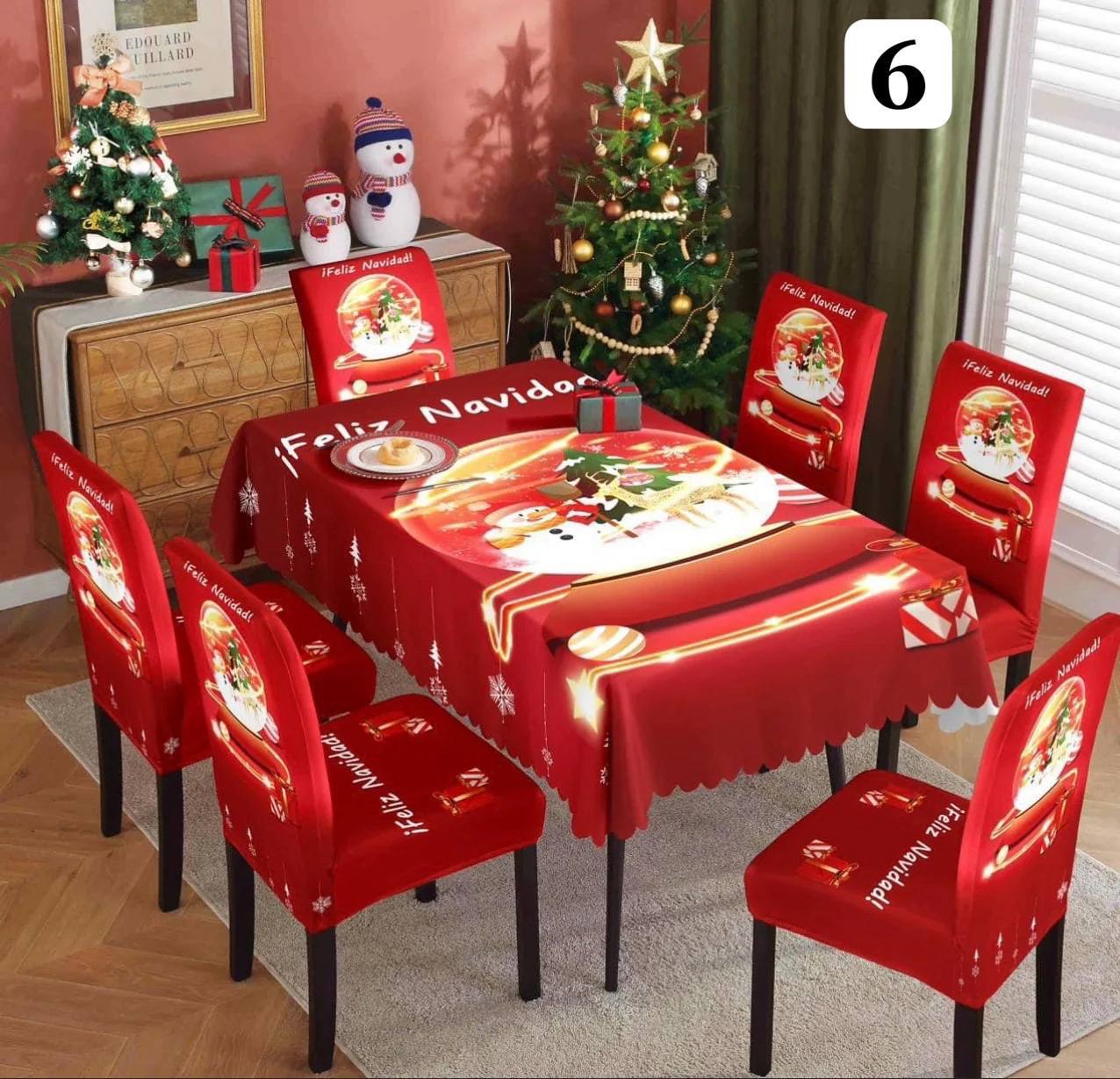 Renueva tu Comedor: Set Mantel + Fundas para comedor de 4 o 6 puestos