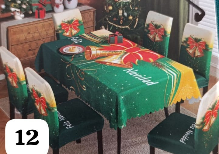 Renueva tu Comedor: Set Mantel + Fundas para comedor de 4 o 6 puestos