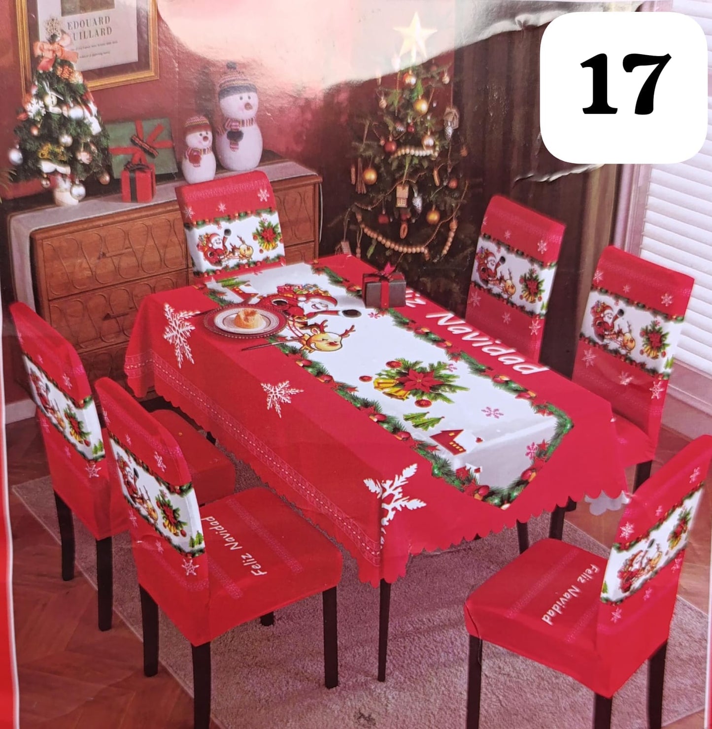 Renueva tu Comedor: Set Mantel + Fundas para comedor de 4 o 6 puestos