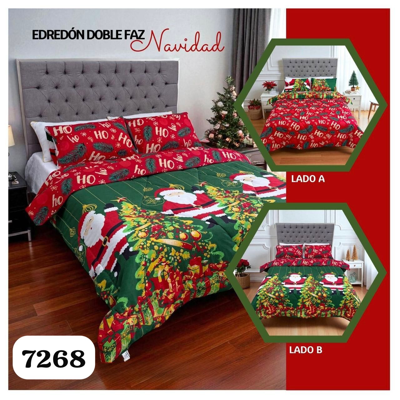 “¡Dale la vuelta a tu Navidad con nuestro edredón doble faz! 🎄”