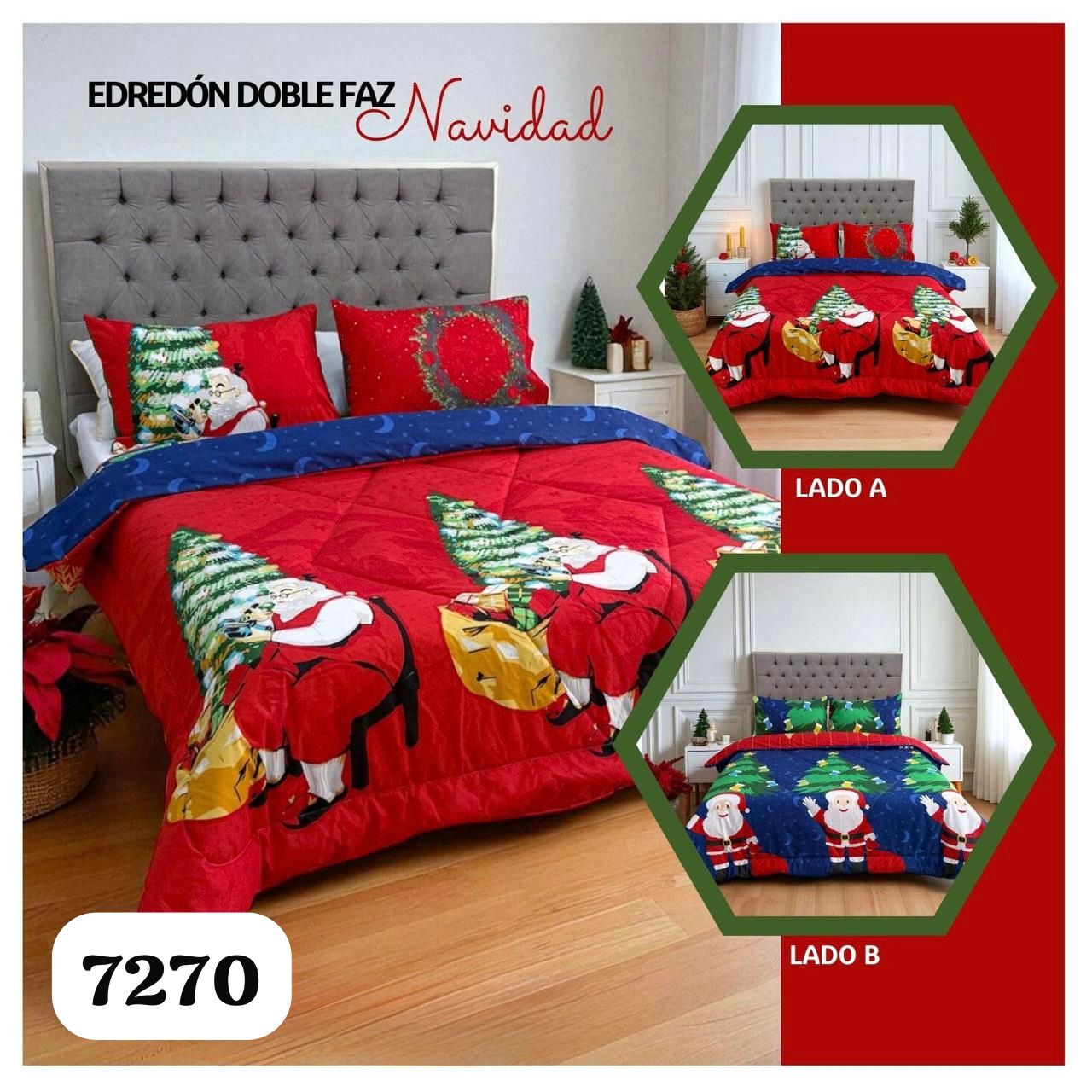 “¡Dale la vuelta a tu Navidad con nuestro edredón doble faz! 🎄”