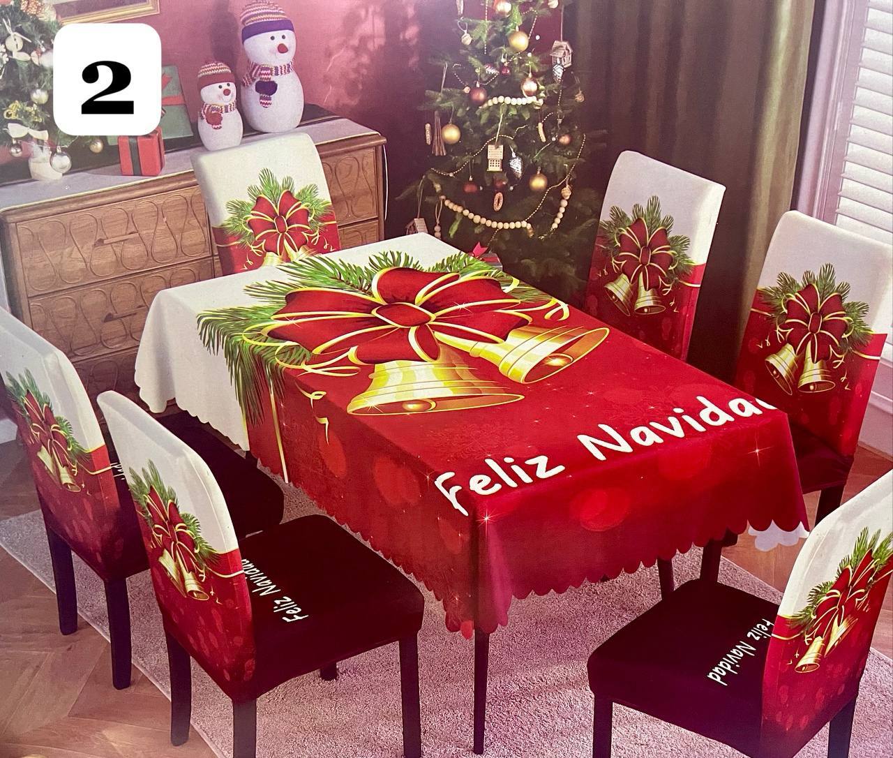 Renueva tu Comedor: Set Mantel + Fundas para comedor de 4 o 6 puestos