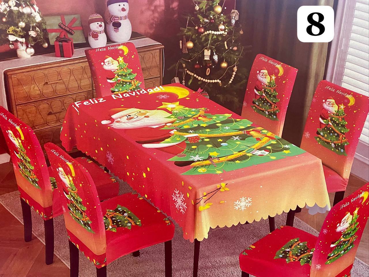 Renueva tu Comedor: Set Mantel + Fundas para comedor de 4 o 6 puestos