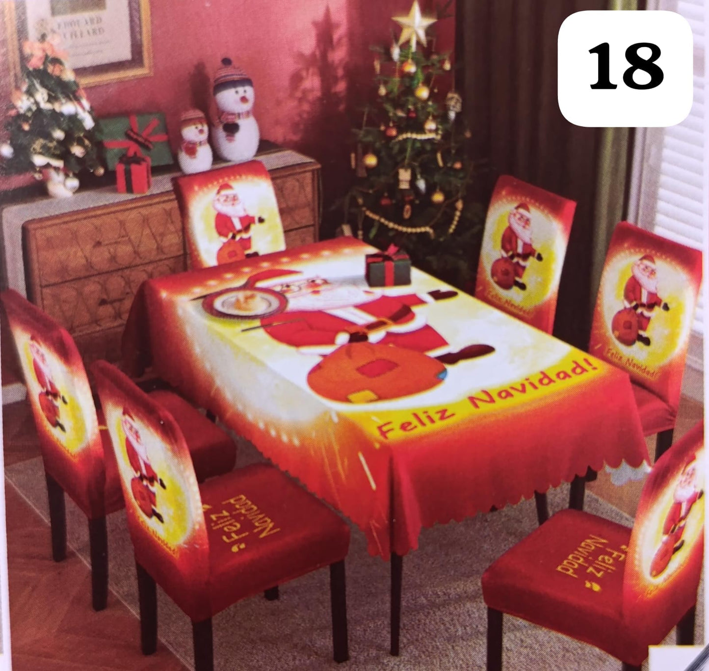 Renueva tu Comedor: Set Mantel + Fundas para comedor de 4 o 6 puestos