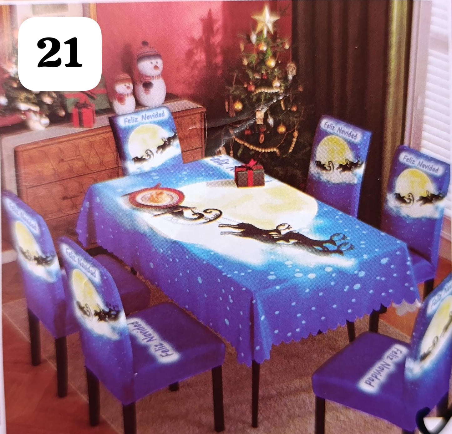 Renueva tu Comedor: Set Mantel + Fundas para comedor de 4 o 6 puestos
