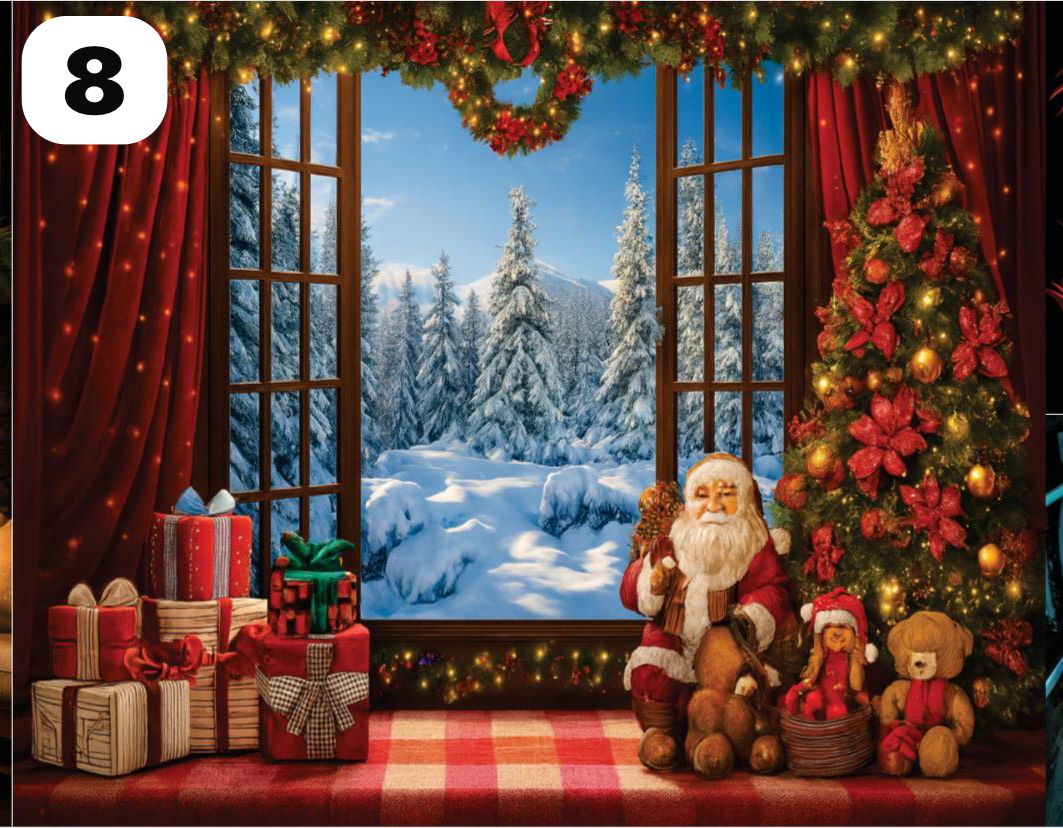 😍“¡Telones navideños que enamoran! 😍 Crea el fondo perfecto para tus fotos y decoraciones LLEVA 2 X $150.000s 🎅”