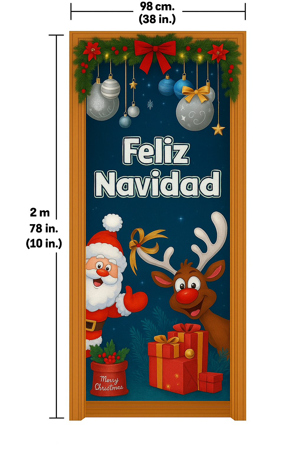 🎄✨ Funda Navideña para Puerta – LLEVA 2 X $119.999 ✨🎄