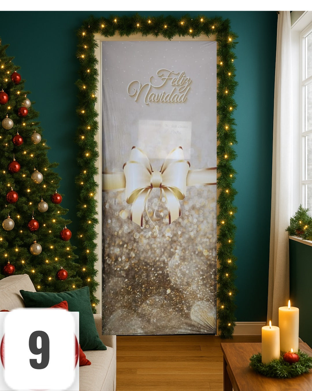 🎄✨ Funda Navideña para Puerta – LLEVA 2 X $119.999 ✨🎄