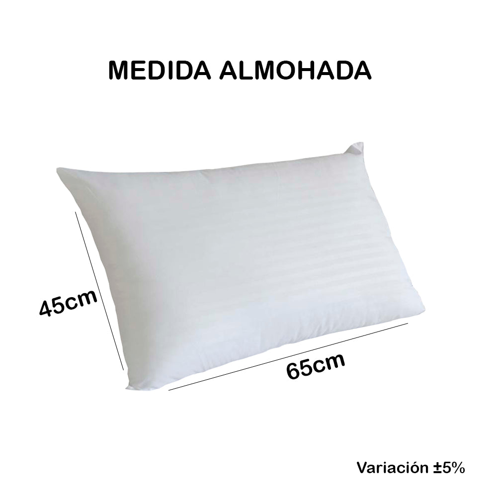 COMBO AFRIKA: INCLUYE 1 PROTECTOR COLCHÓN + 2 ALMOHADAS SILICONADAS