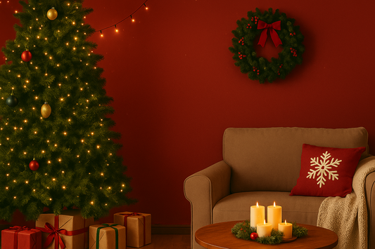 5 formas fáciles de darle un toque navideño a tu sala🏠🌿
