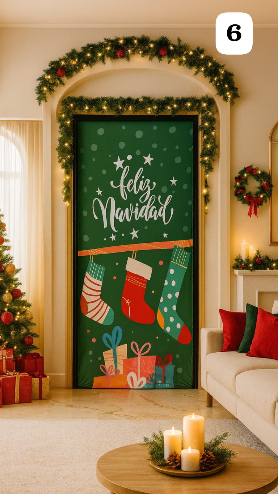 🎄✨ Funda Navideña para Puerta – LLEVA 2 X $119.999 ✨🎄