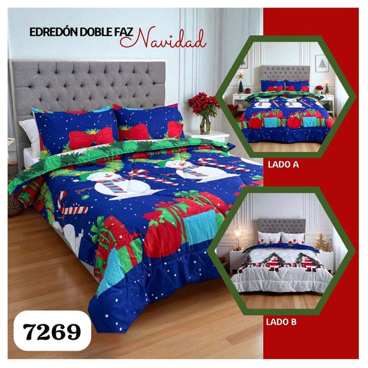 “¡Dale la vuelta a tu Navidad con nuestro edredón doble faz! 🎄”