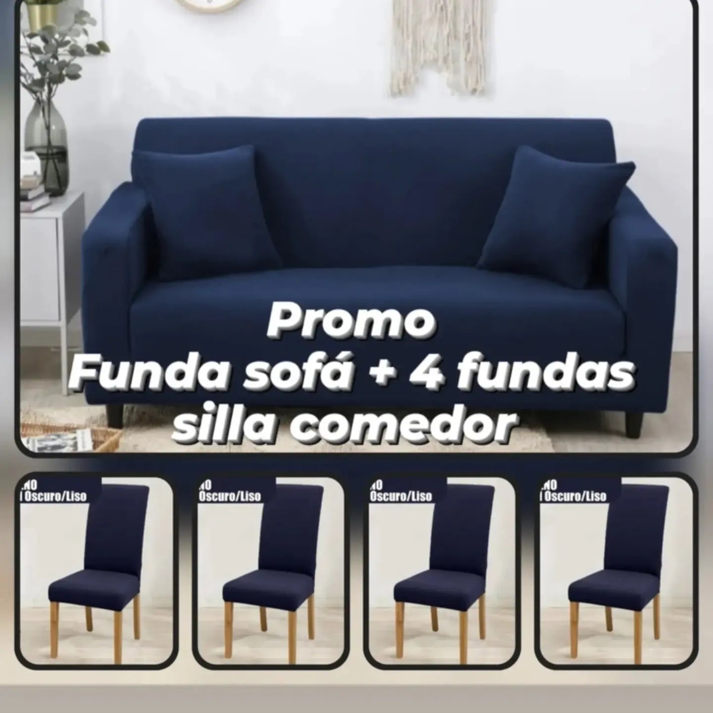 COMBO FUNDA SOFA SILLA COMEDOR