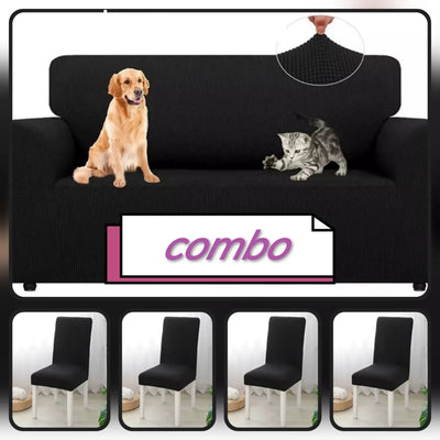 COMBO FUNDA SOFA, FUNDA SILLA COMEDOR