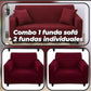 COMBO 2 FUNDAS INDIVIDUALES + 1 FUNDA SOFA 2 PUESTOS