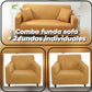 COMBO 2 FUNDAS INDIVIDUALES + 1 FUNDA SOFA 2 PUESTOS