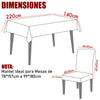 Combo Mantel Comedor + 6 Forros de Silla copia