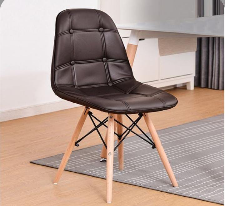 Silla plegable acolchada de cuero negro para interiores, silla de