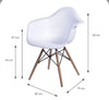 SILLA EAMES CON BRAZOS