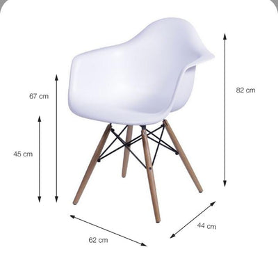 SILLA EAMES CON BRAZOS